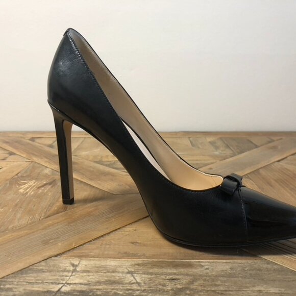 Nine West Black Heel with Patent Leather Toe - Picture 4 of 7
